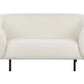 2 Seater Boucle Sofa White and Black LOEN