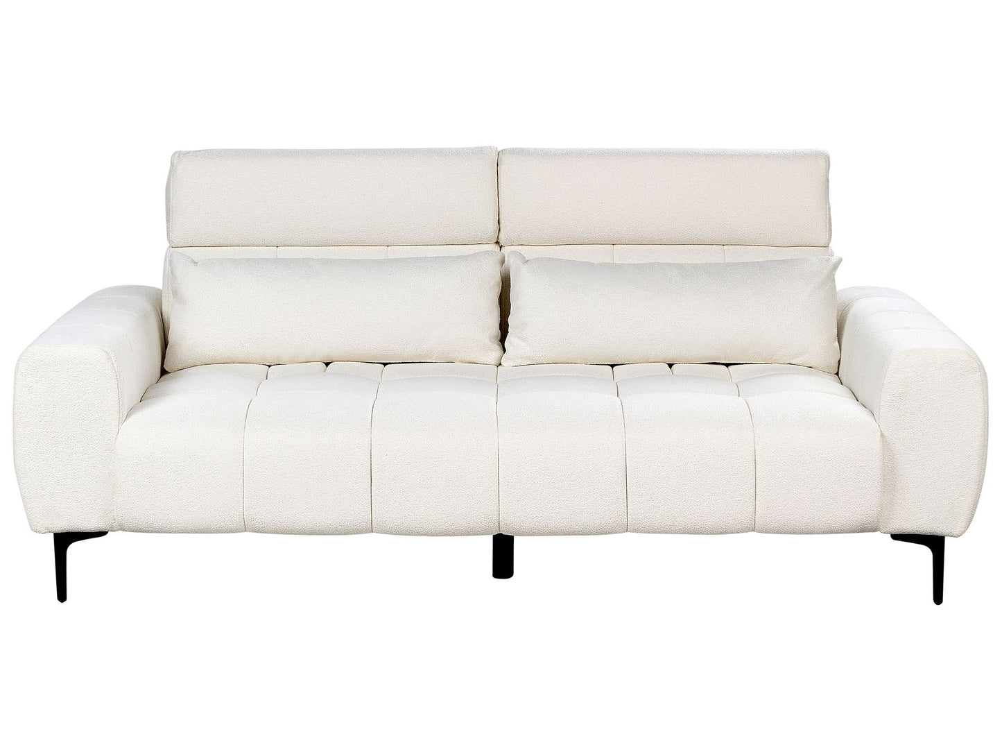3 Seater Boucle Sofa White VEGAMO