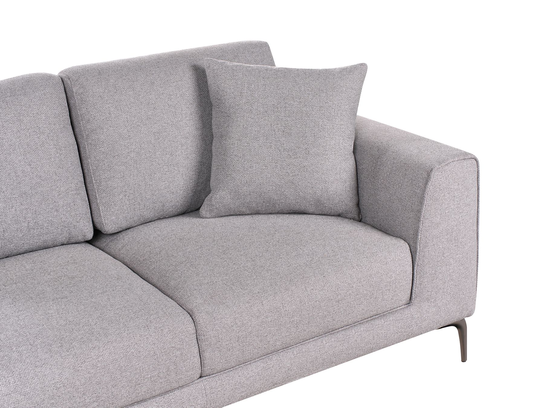 2 Seater Fabric Sofa Grey REINEN