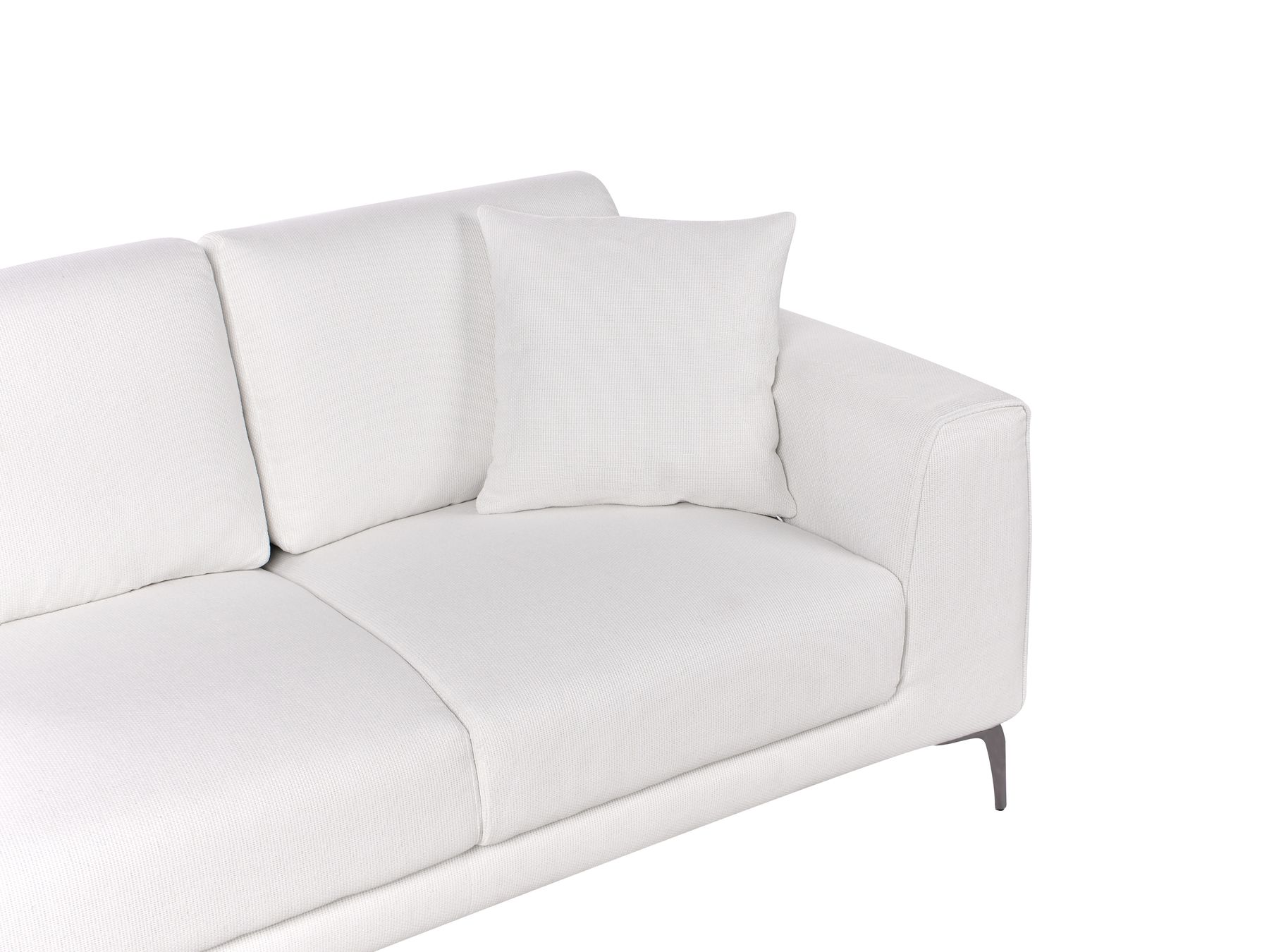 2 Seater Fabric Sofa White REINEN