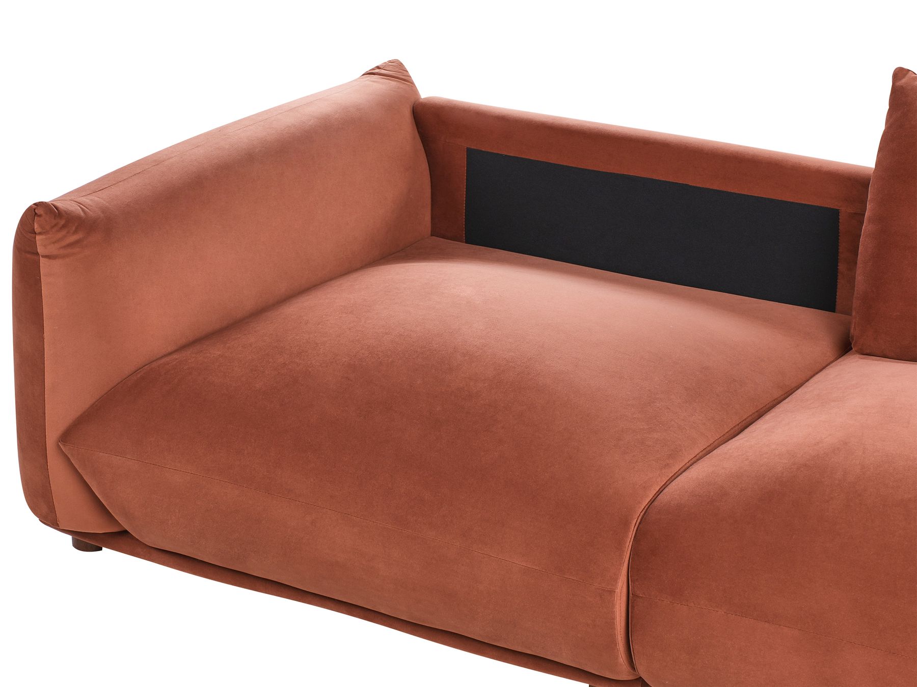 3 Seater Velvet Sofa Golden Brown LUVOS