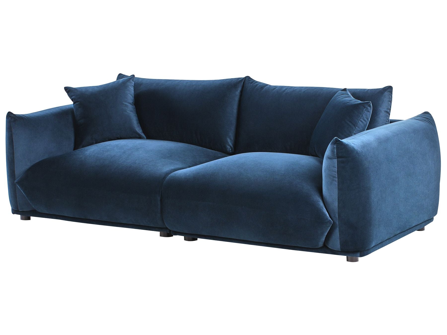3 Seater Velvet Sofa Dark Blue LUVOS