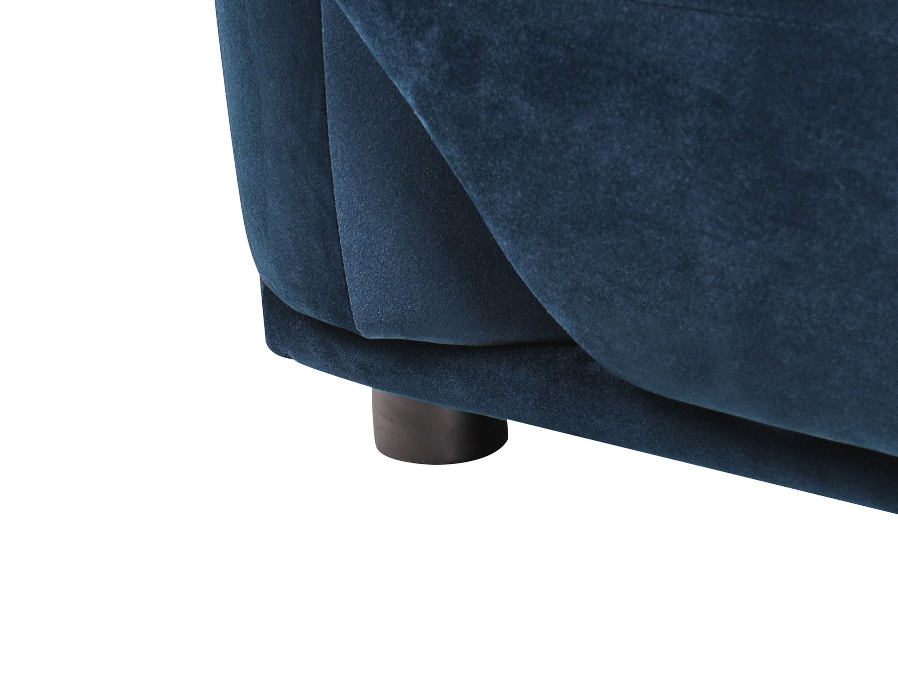 3 Seater Velvet Sofa Dark Blue LUVOS