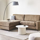 Right Hand Fabric Corner Sofa Brown MALOY