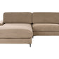 Right Hand Fabric Corner Sofa Brown MALOY