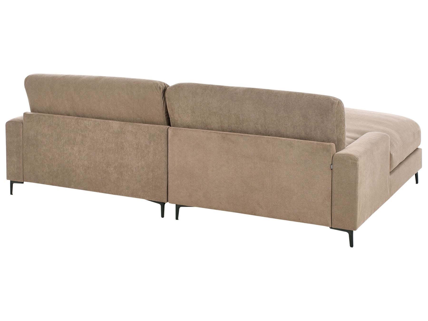 Right Hand Fabric Corner Sofa Brown MALOY