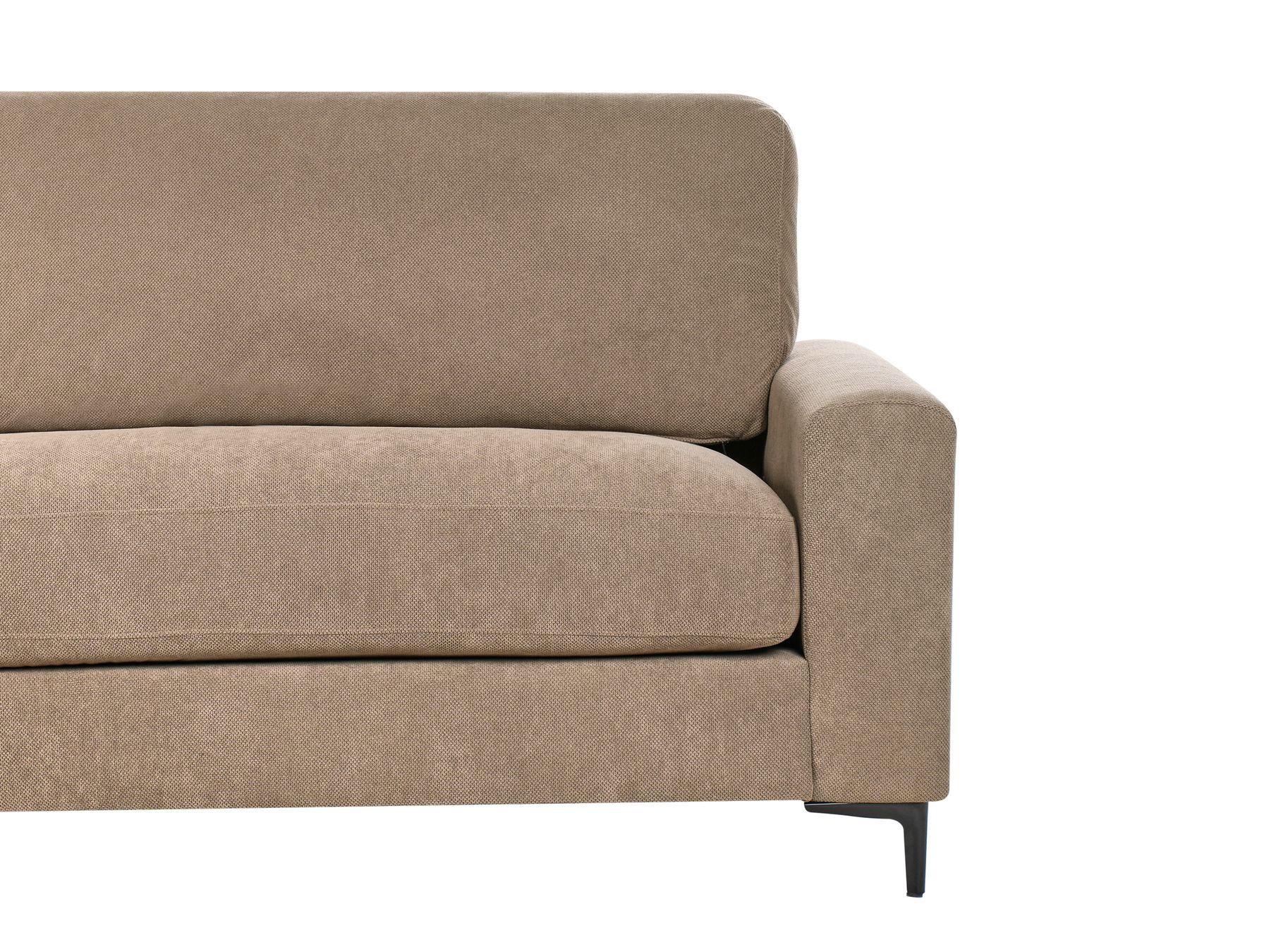 Right Hand Fabric Corner Sofa Brown MALOY
