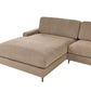 Right Hand Fabric Corner Sofa Brown MALOY
