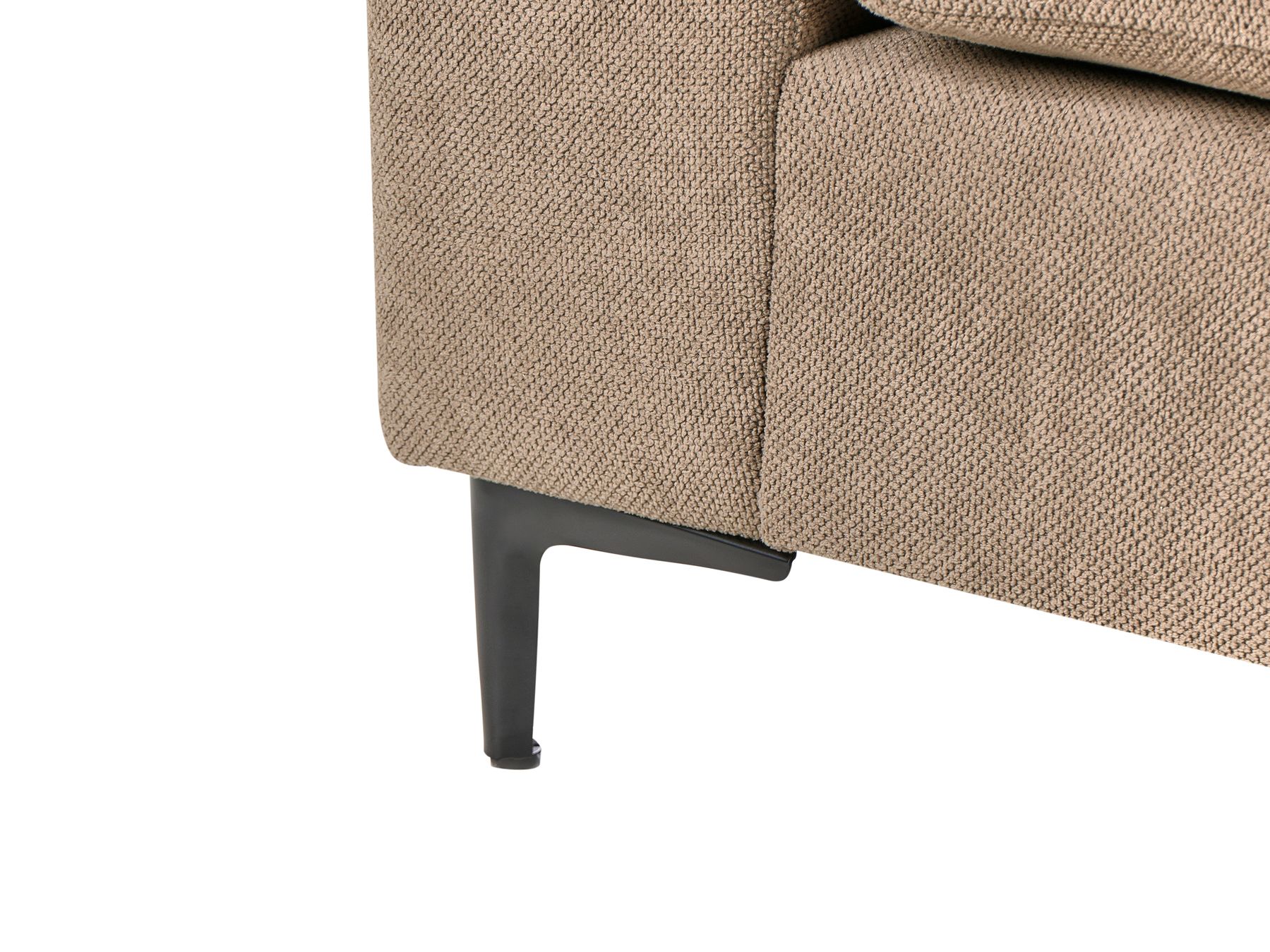 Right Hand Fabric Corner Sofa Brown MALOY