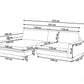 Right Hand Fabric Corner Sofa Brown MALOY