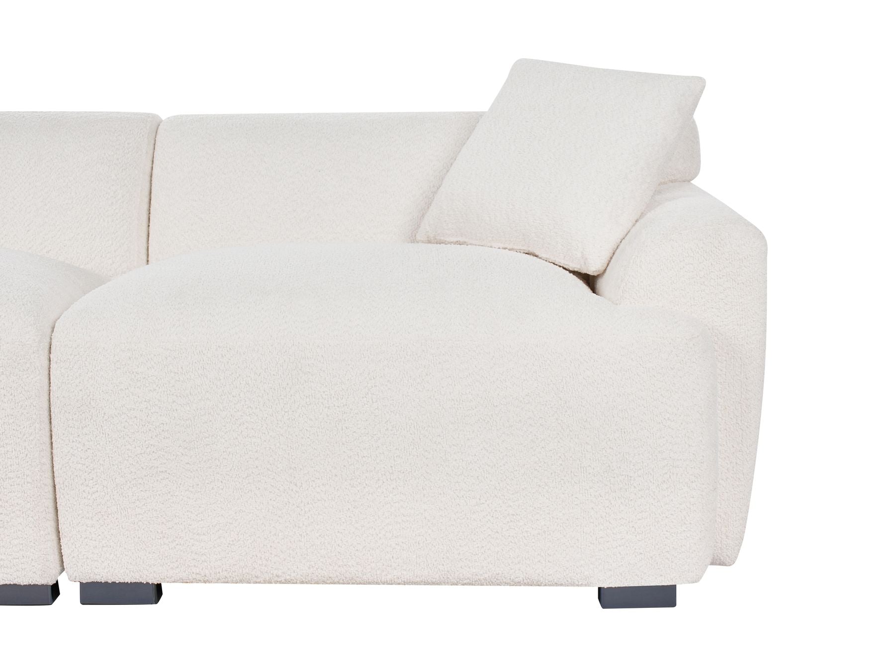3 Seater Boucle Sofa White KORIO