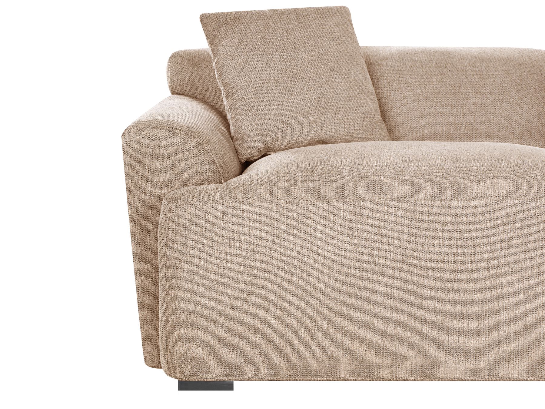 3 Seater Fabric Sofa Beige KORIO