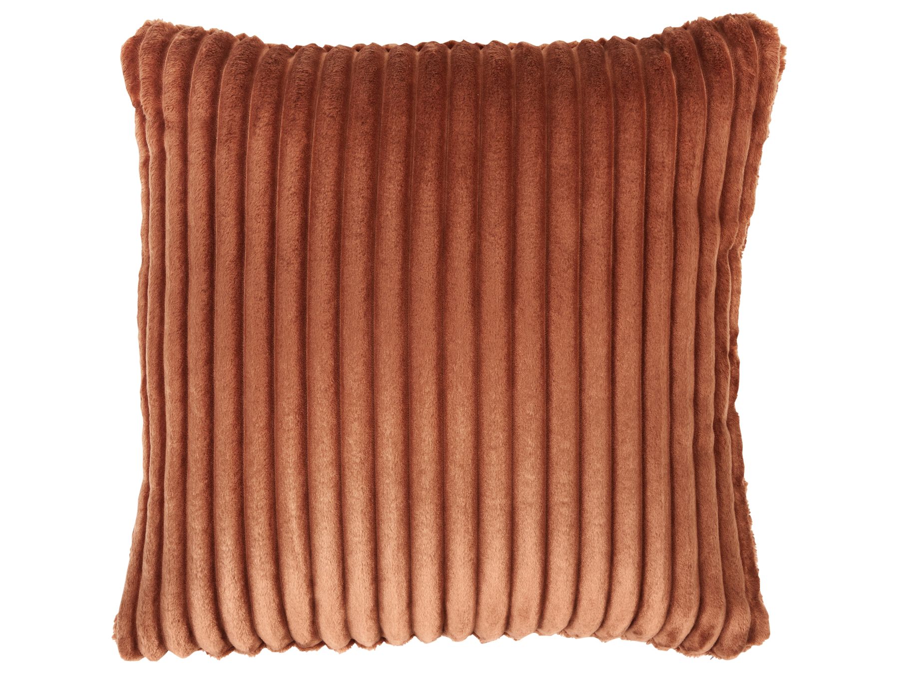 Left Hand Jumbo Cord Corner Sofa Brown STENUM