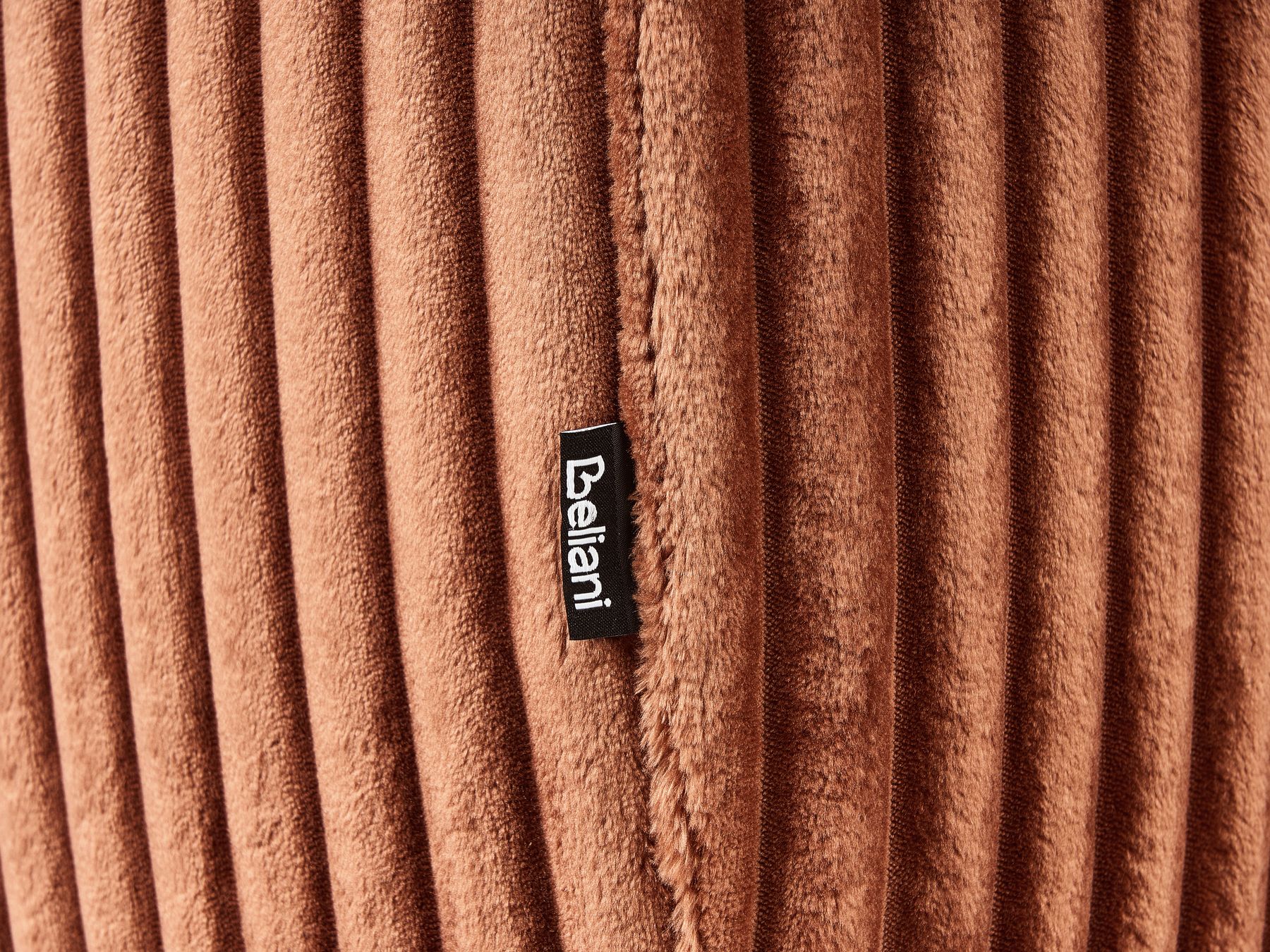 Right Hand Jumbo Cord Corner Sofa Brown STENUM