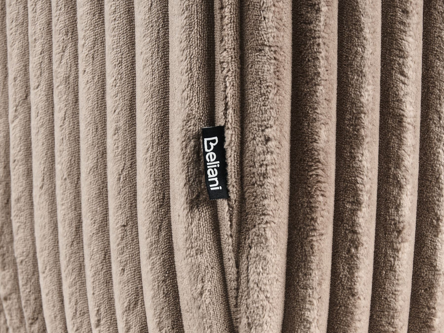 Left Hand Jumbo Cord Corner Sofa Light Brown STENUM