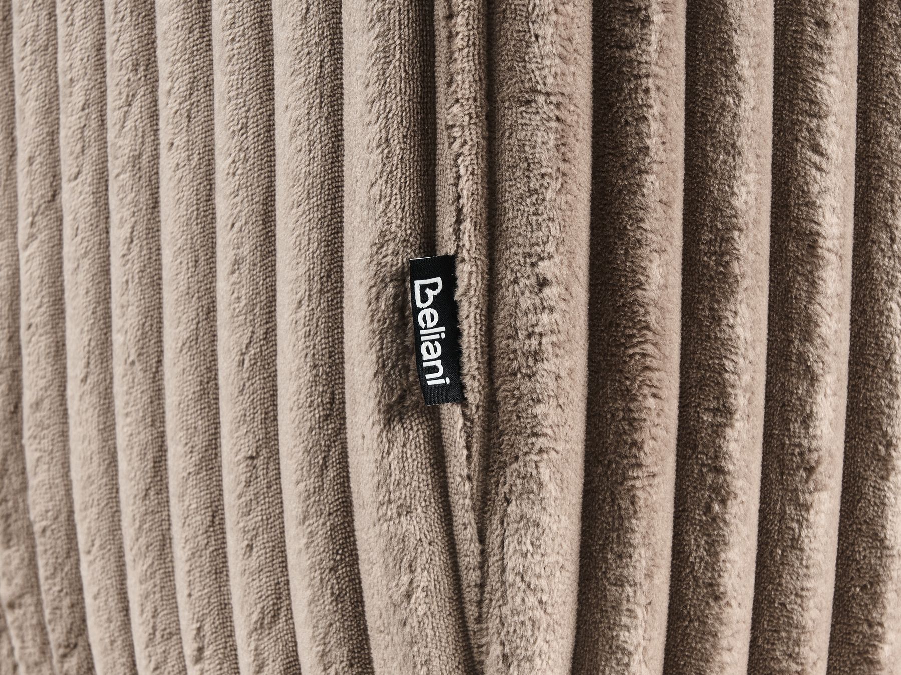 Left Hand Jumbo Cord Corner Sofa Light Brown STENUM