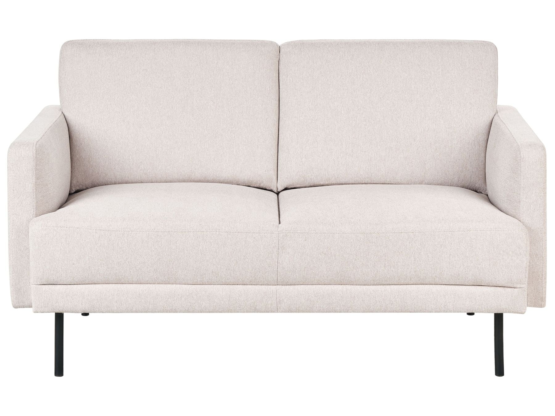 2 Seater Fabric Sofa Light Beige BREDA