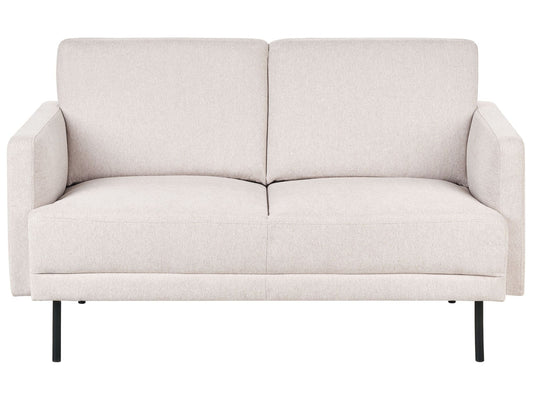 2 Seater Fabric Sofa Light Beige BREDA