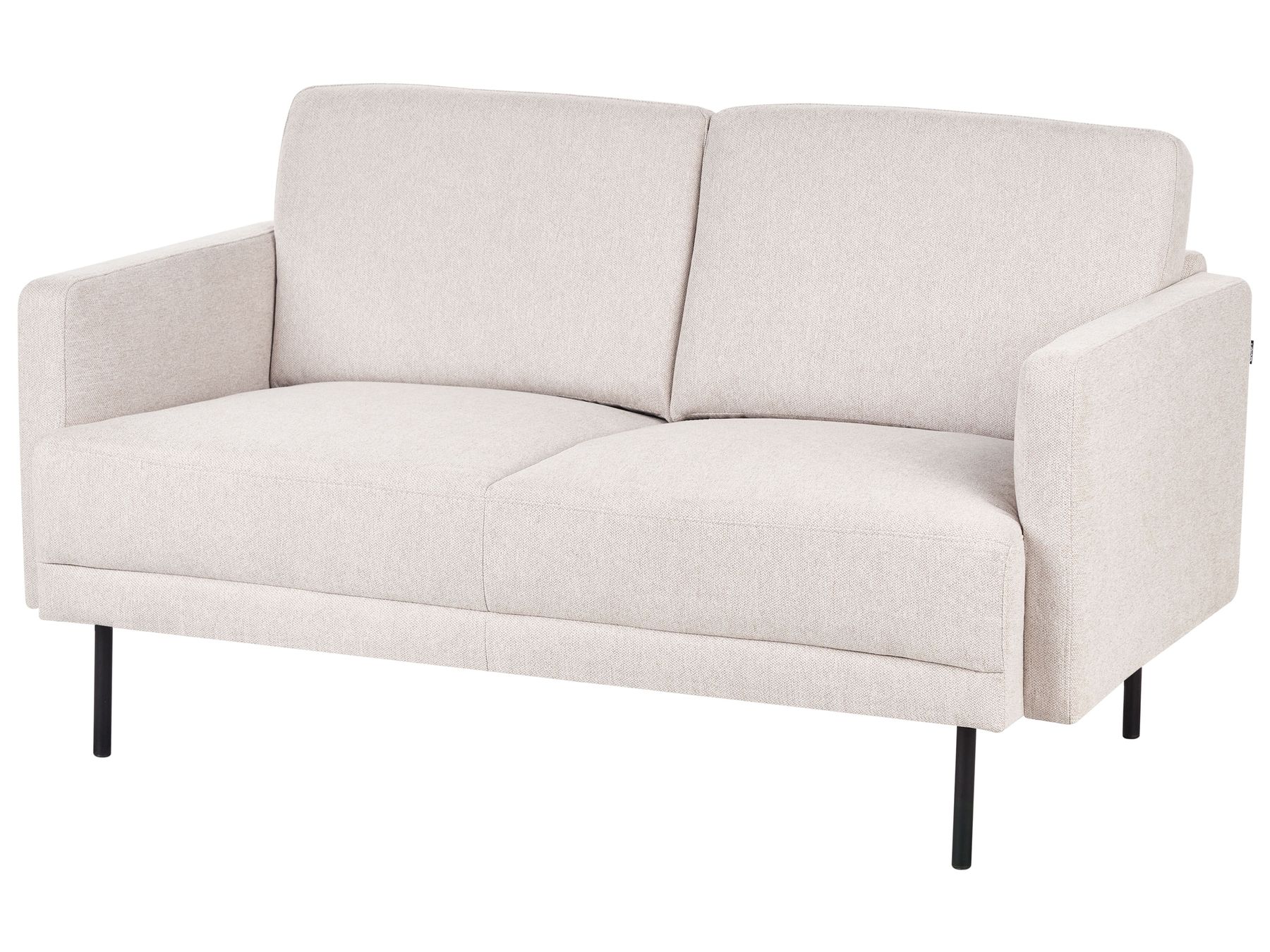 2 Seater Fabric Sofa Light Beige BREDA