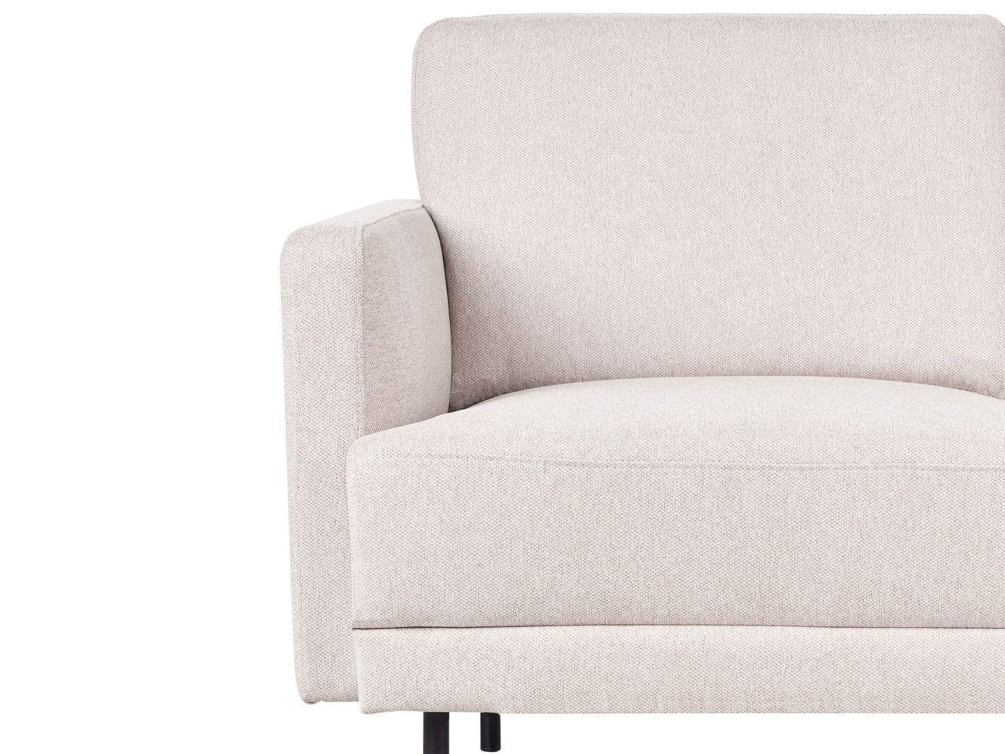 2 Seater Fabric Sofa Light Beige BREDA