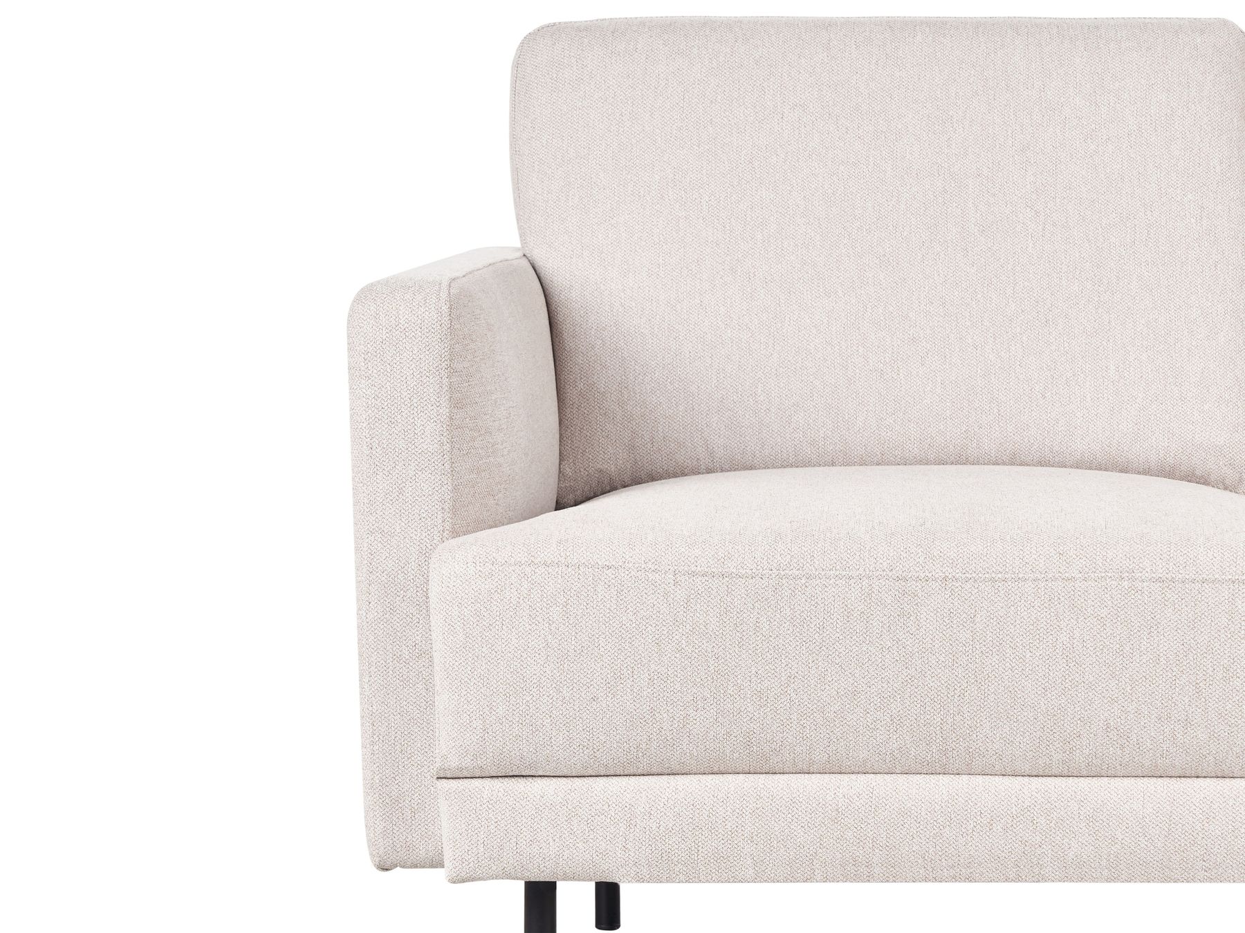 2 Seater Fabric Sofa Light Beige BREDA