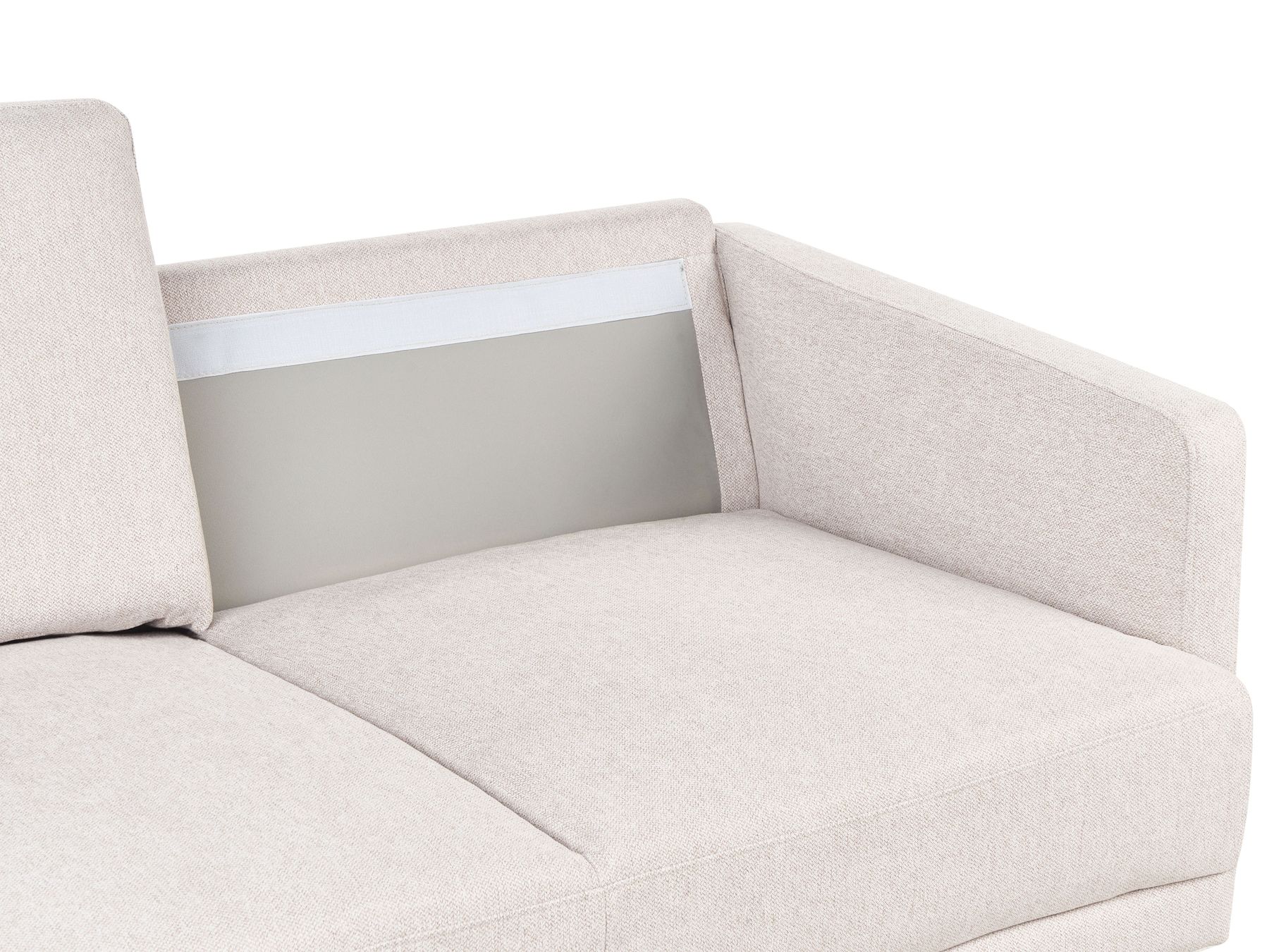 2 Seater Fabric Sofa Light Beige BREDA