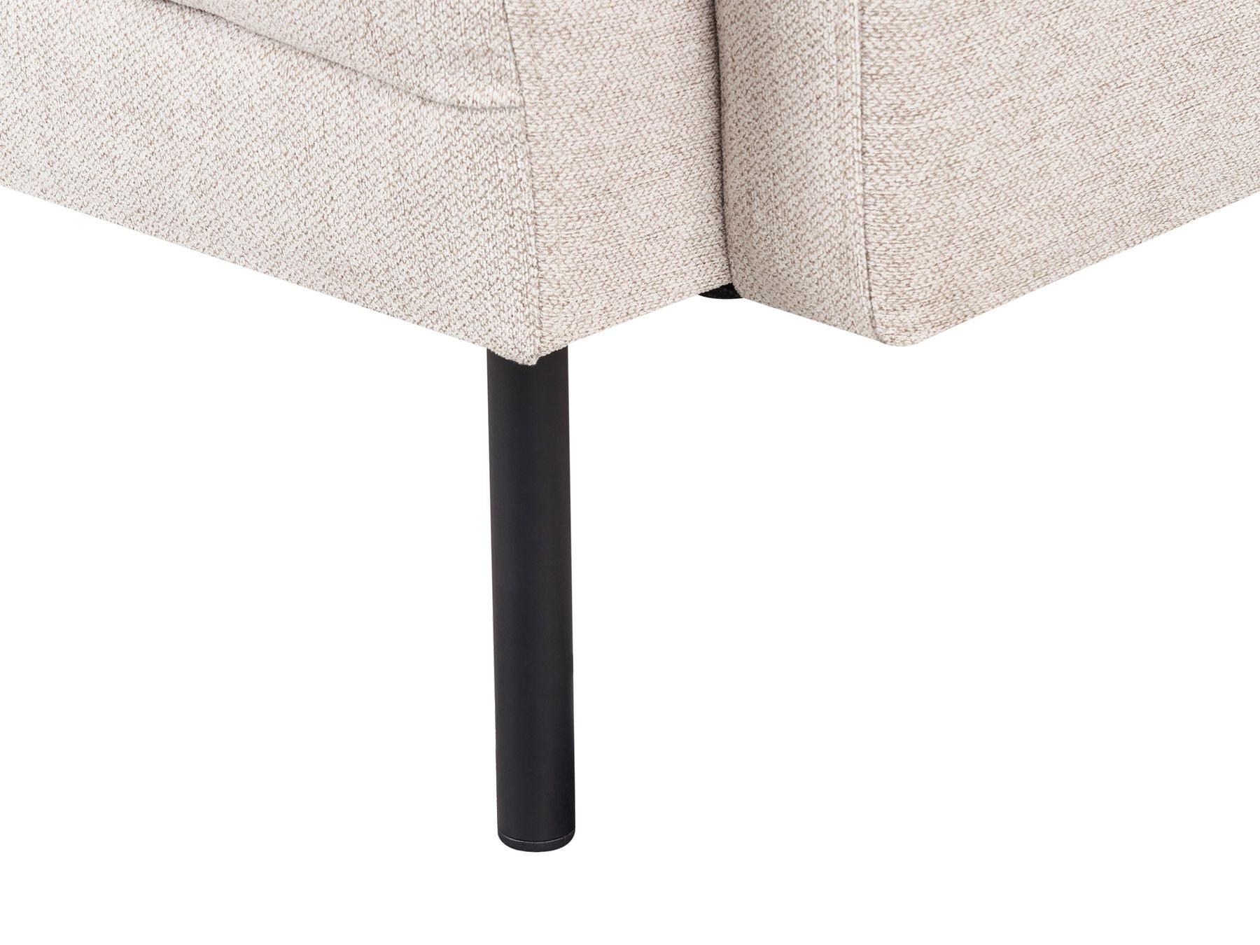 2 Seater Fabric Sofa Light Beige BREDA