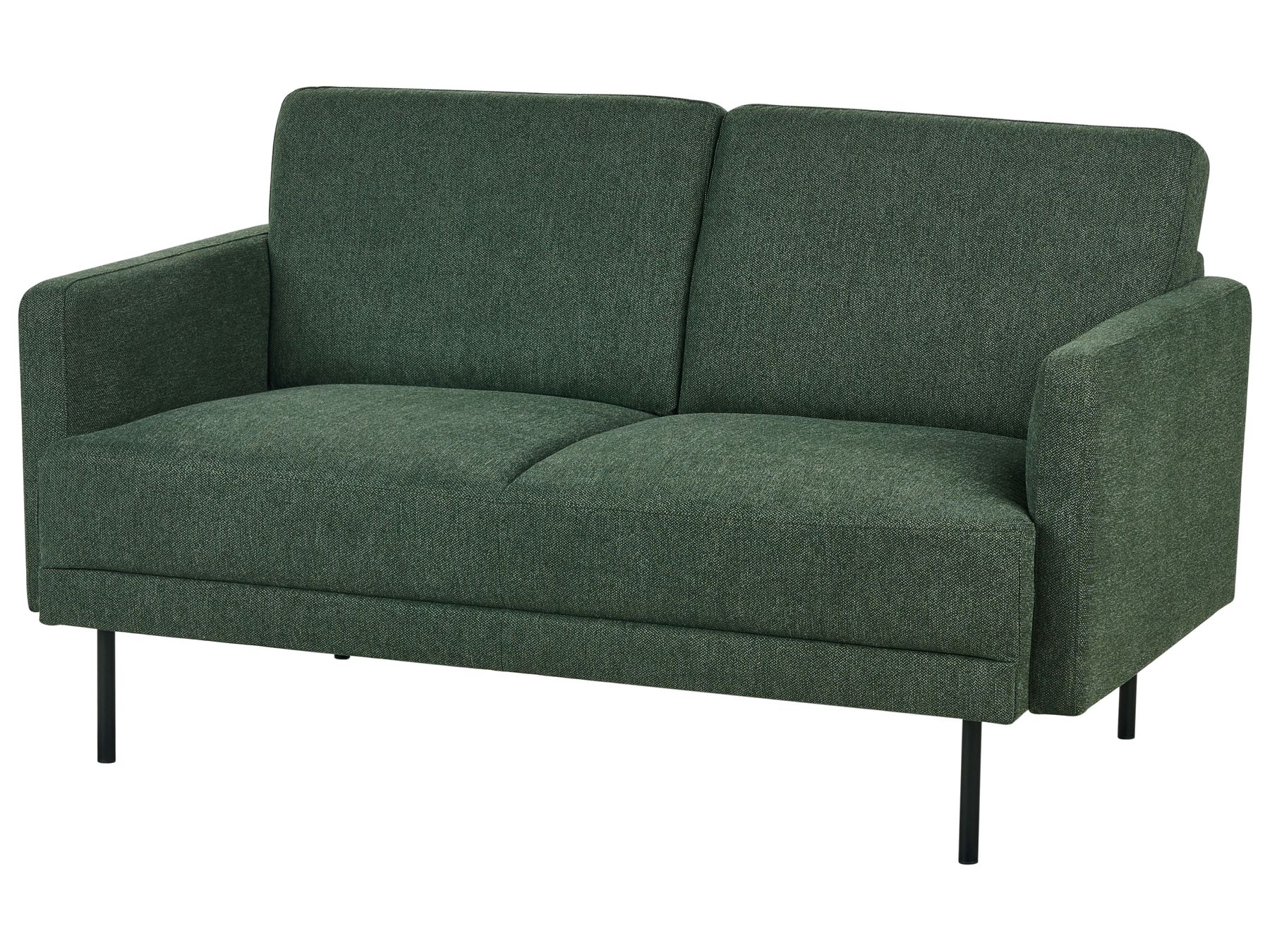 2 Seater Fabric Sofa Dark Green BREDA