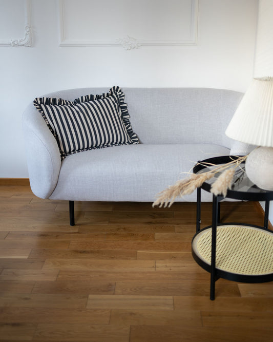 2 Seater Fabric Sofa Beige LOEN