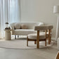 2 Seater Boucle Sofa White and Black LOEN