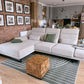 Right Hand Fabric Corner Sofa Light Beige IKAST