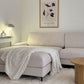 Right Hand Fabric Corner Sofa Off-White MALOY