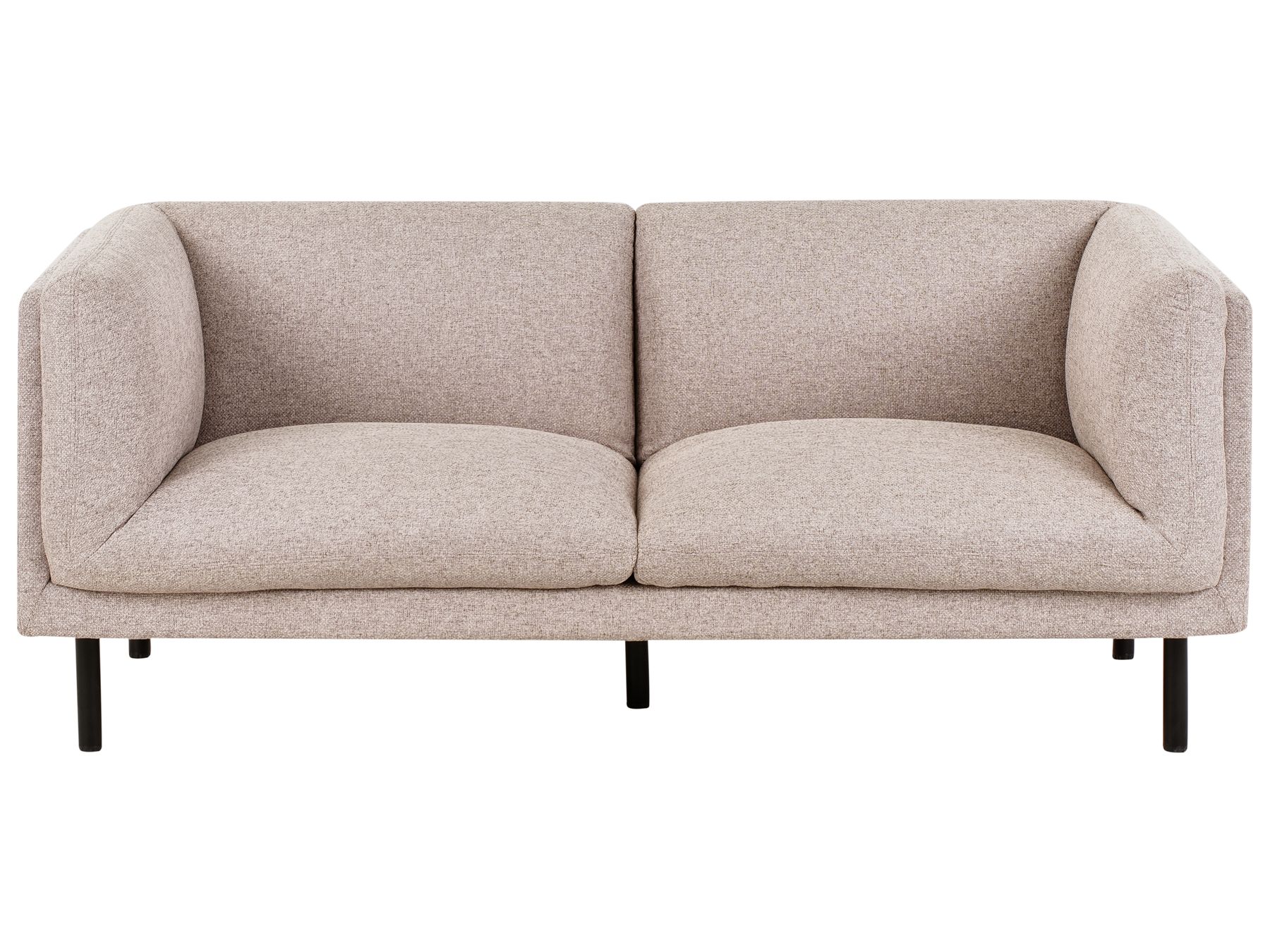 2 Seater Fabric Sofa Light Brown VORGOD