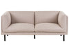 2 Seater Fabric Sofa Light Brown VORGOD