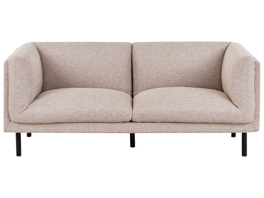 2 Seater Fabric Sofa Light Brown VORGOD