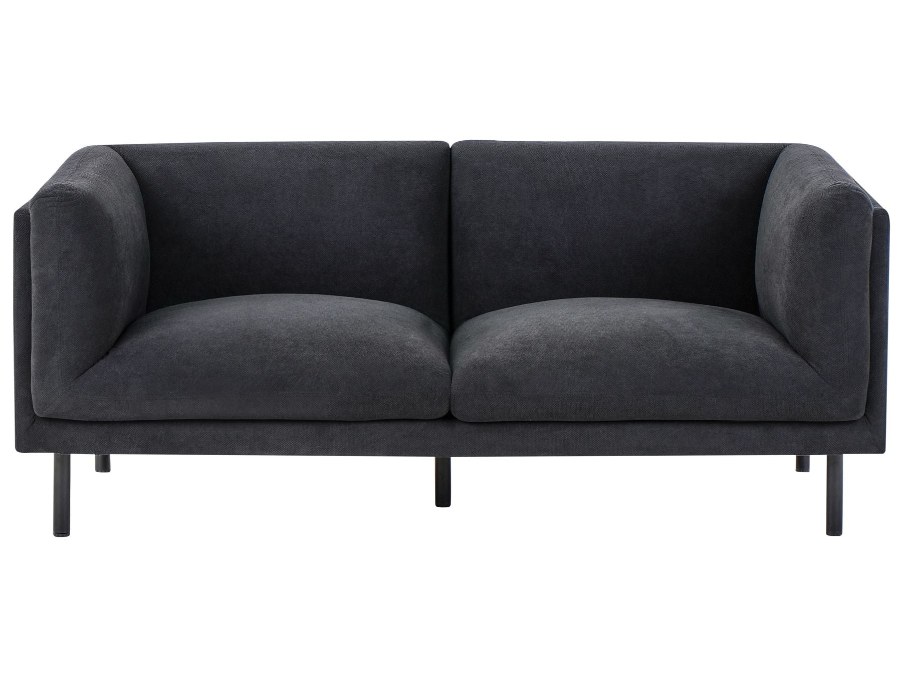 2 Seater Fabric Sofa Black VORGOD