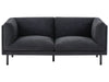 2 Seater Fabric Sofa Black VORGOD
