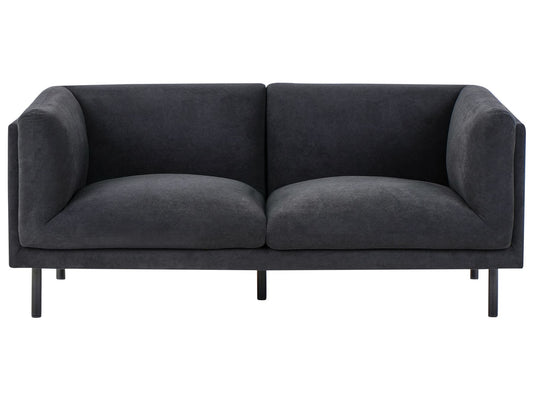 2 Seater Fabric Sofa Black VORGOD