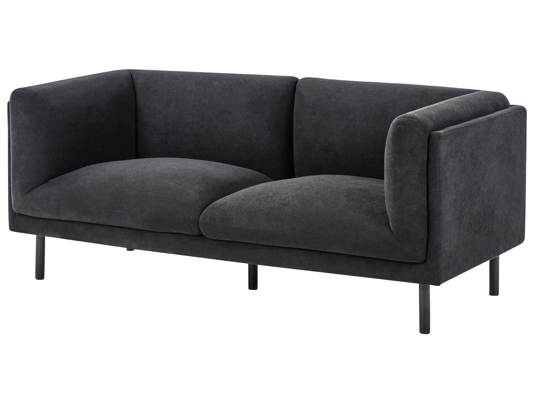 2 Seater Fabric Sofa Black VORGOD