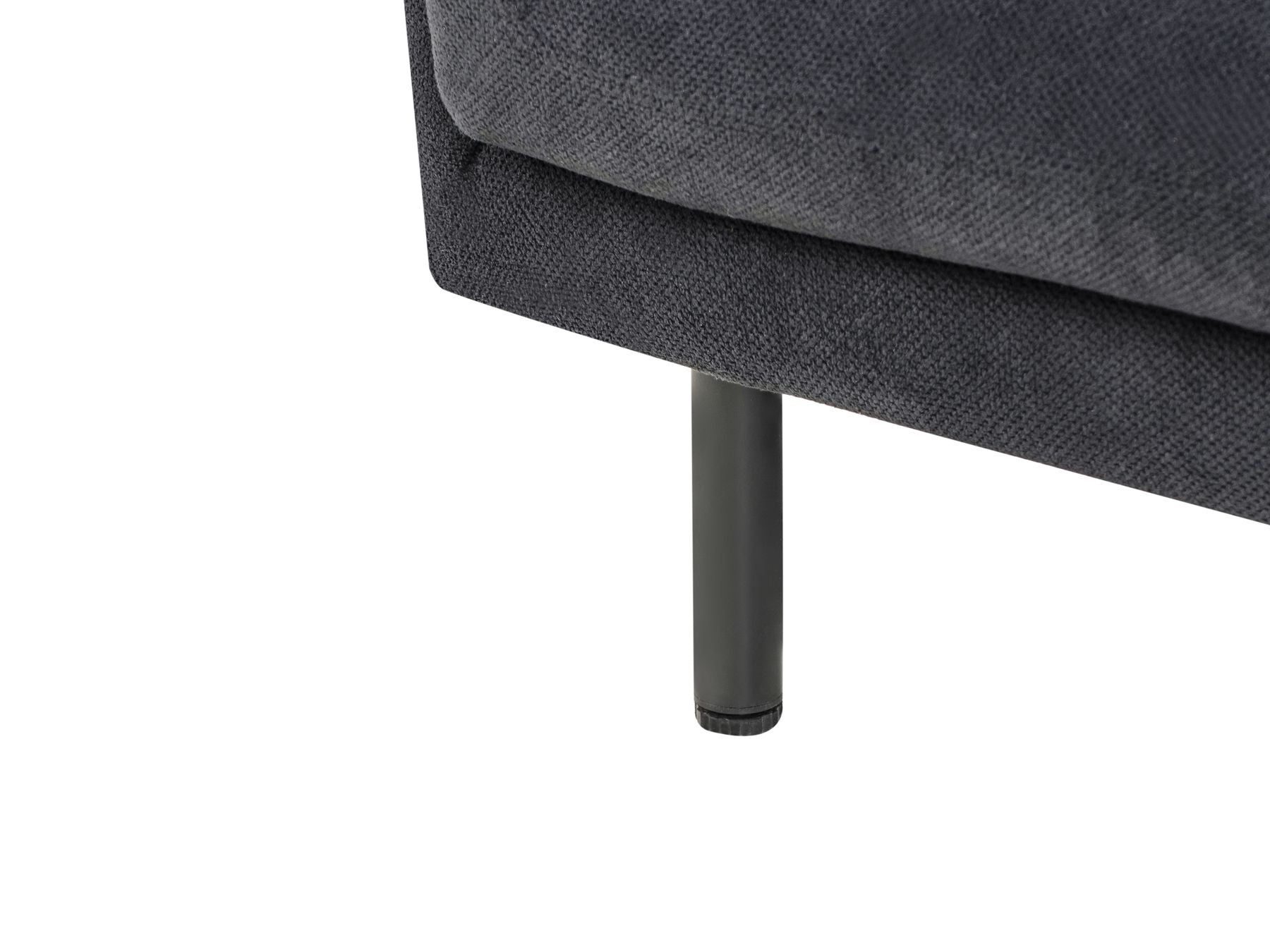 2 Seater Fabric Sofa Black VORGOD