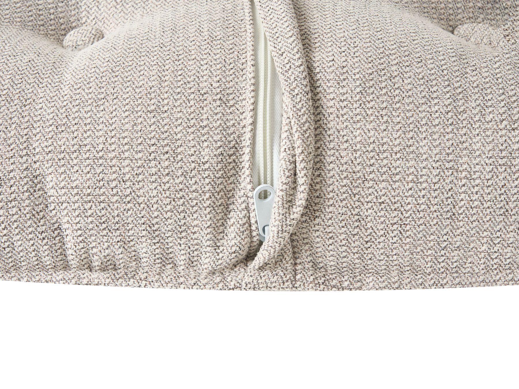 Left Hand Fabric Corner Sofa Light Beige DOLVA