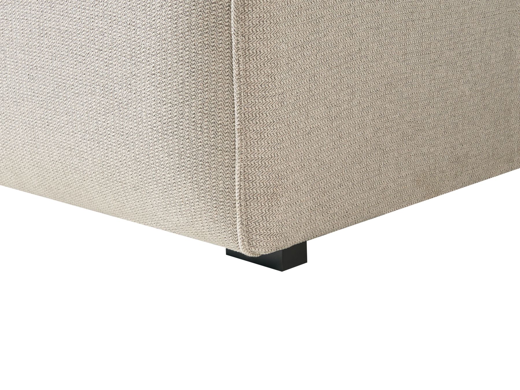 Left Hand Fabric Corner Sofa Light Beige DOLVA